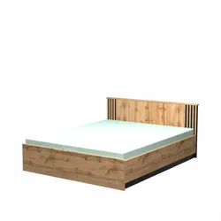 BETT Lamelo mit Bonnelmatratze & Schublade, 160x200 cm, mit Lamellen, Eiche Wotan