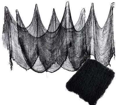 Uplift Picks Black Gauze Spider Web Halloween Decoration black 4 M