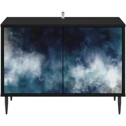 vidaXL, TV Möbel, Cordorano (Blaue Marmorierung) (33 x 69 x 50.50 cm)