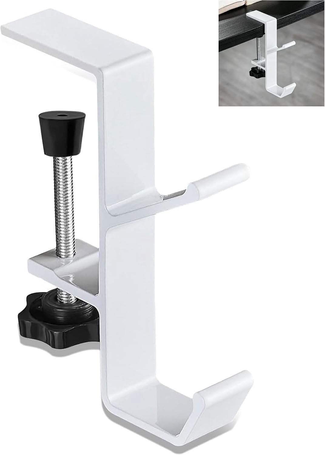 Verstelbare handtas en hoofdtelefoonhouder voor op tafel, desk organizer voor accessoires