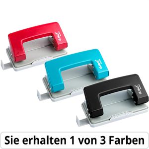 D.RECT Locher 7025, farbig sortiert, Bürolocher, Stanzleistung ca. 15 Blatt