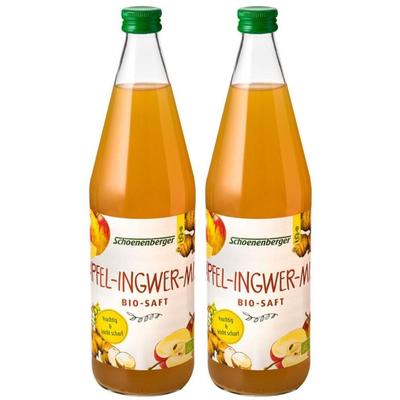 Apfel-Ingwer-Mix Bio-Saft Schoenenberger 2x 2x750 ml Saft