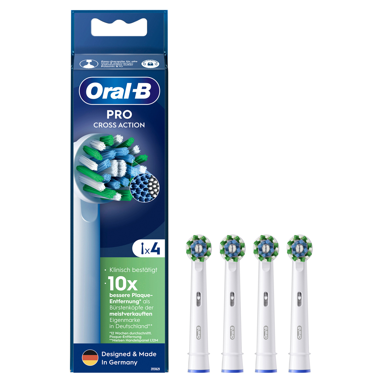 Oral-B Pro CrossAction 4er Aufsteckbürsten