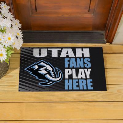 Evergreen "28 in. x 16 in. Utah Mammoth ""Fans Play Here"" PVC Door Mat"