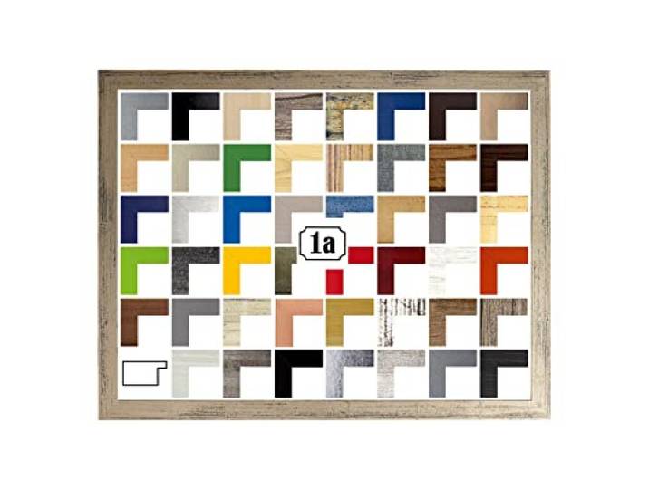 Multicolore Deluxe Bilderrahmen Posterrahmen 80x105 cm Metall Glanz Antireflex Kunstglas Hintergrund Weiss