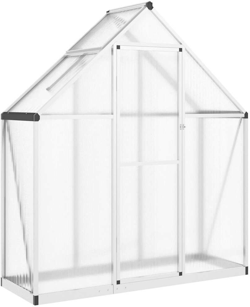 vidaXL Serre avec cadre de base argent 169x58x195 cm aluminium