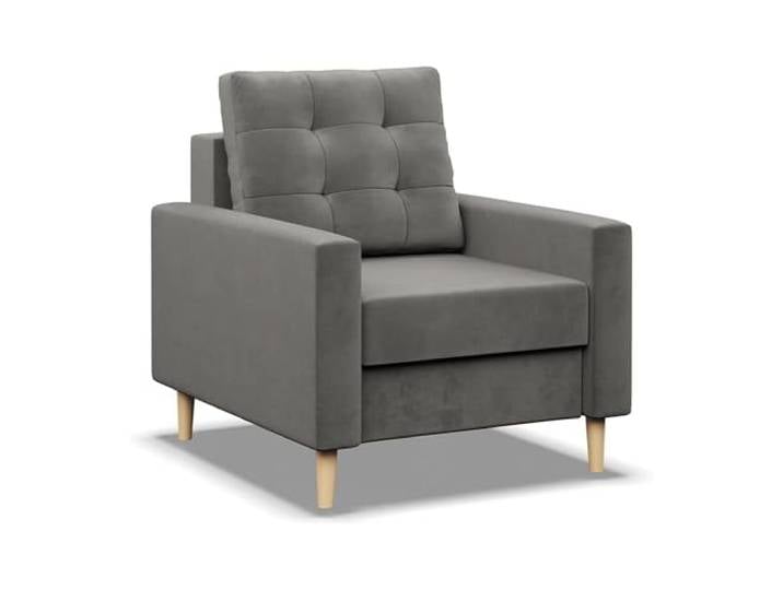 Mebligo - Sessel Wohnzimmer Blank, Sessel mit Schaumstoffpolsterung, Einfacher Relaxsessel, Fernsehsessel im Skandinavischen, Loungesessel Moderne, Sessel & Stühle - hellgrau (Kronos 15)