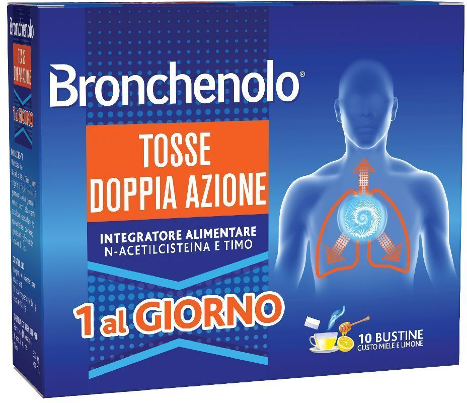 PERRIGO ITALIA Srl Bronchenolo Tosse Doppia Azione, 10 Bustine