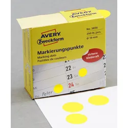 AVERY Zweckform Klebepunkte Ø 19,0 mm gelb