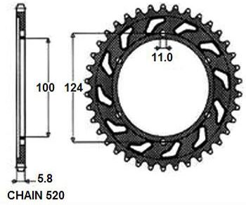 SUNSTAR 1-3435-43 Chain Sprocket