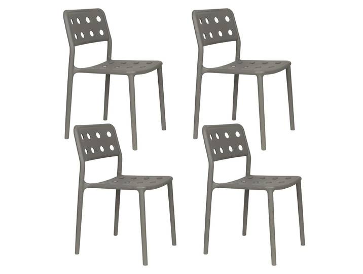 Lot de 4 chaises empilables SERRA