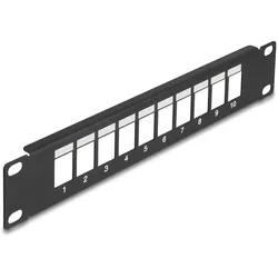 DELOCK 10" Keystone Patchpanel 10 Port schwarz