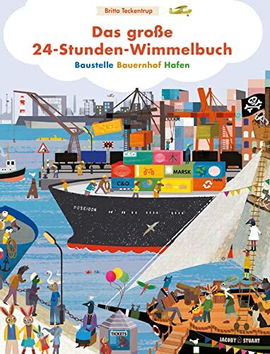 Britta Teckentrup - Das große 24-Stunden- Wimmelbuch: Baustelle - Bauernhof - Hafen - Preis vom 15.10.2026 23:06:25 h