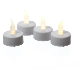 LED Teelichter gelb flackernde Flamme Kunststoff D: 3,7cm inkl. Batterien 4 Stk.