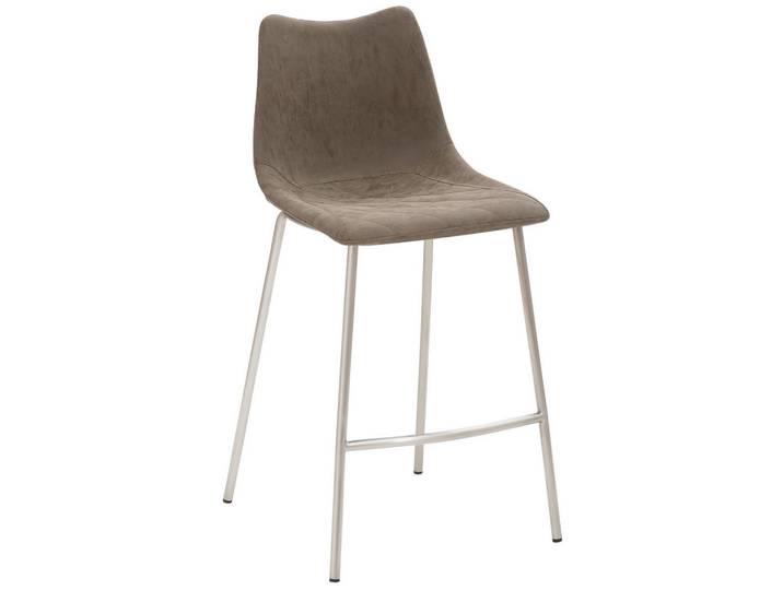 Novel Barhocker, Schlamm, Edelstahl, Metall, Rundrohr, 49x99.5x55 cm, abwischbar, Stoffauswahl, Esszimmer, Barmöbel, Barhocker