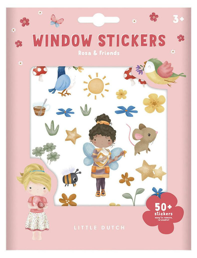 Little Dutch Herbruikbare raamstickers Rosa & Friends