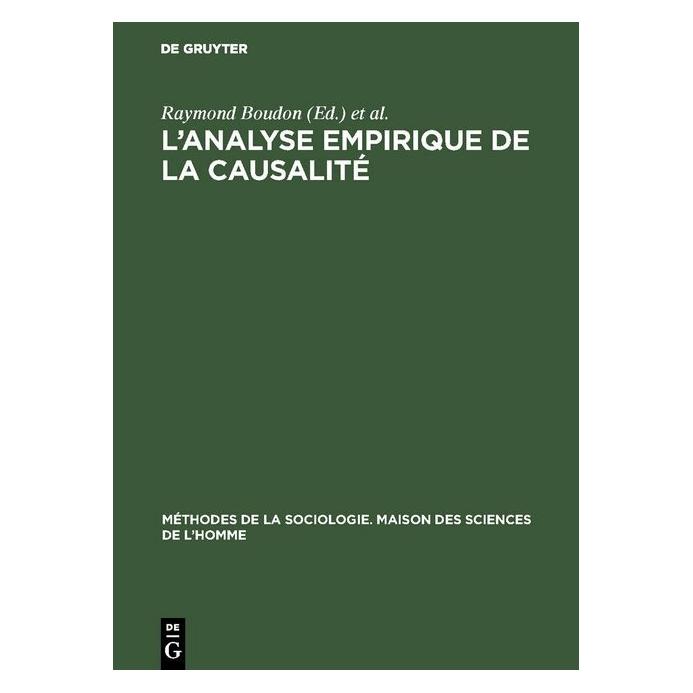 De Gruyter L'analyse empirique de la causalité (Deutsch, Hardcover, Paul Lazarsfeld, Raymond Boudon) (39018153)