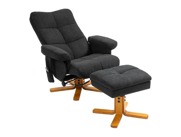 furnicato Relaxsessel Massagesessel mit Liegefunktion, 80x86x99 cm, Schwarz (1-St)