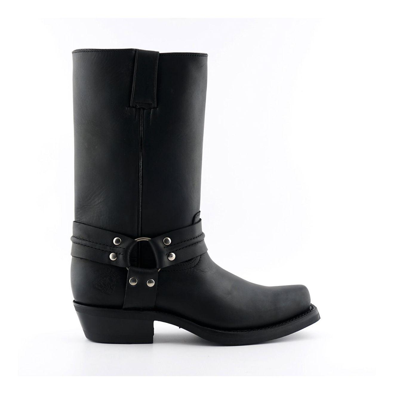 Grinders Unisex Schwarze Western-High-Lederstiefel - Renegade Hi