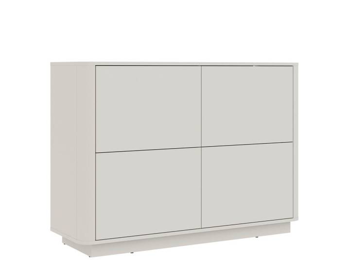 Mid.you Kommode Sand Minimal, Kaschmir, 2 Fächer, 124.4x89.5x40 cm, stehend, Beleuchtung, Kleinmöbel, Kommoden, Kommoden