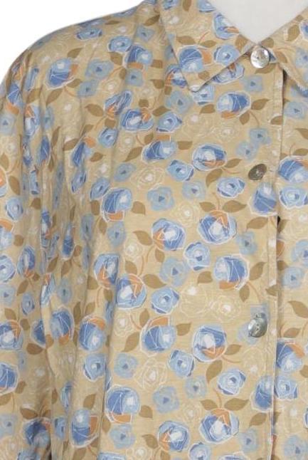 Peter Hahn Damen Bluse, Mehrfarbig, Gr. 4Xl, Baumwolle - Second Hand