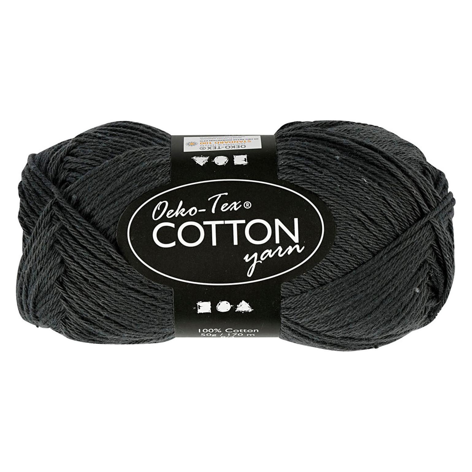 Creativ Company Katoengaren, Antraciet, 50gr, 170m (170 m) (5712854339858)