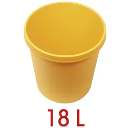 helit Papierkorb 18 L gelb, 31x32x31 cm