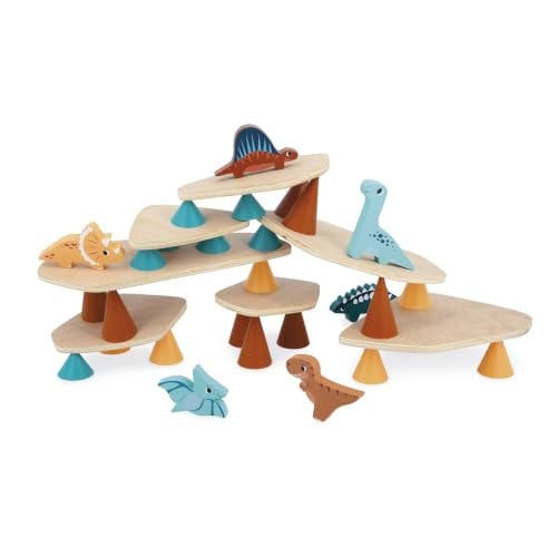 Janod Piks Set Dino x OPPI balansspel voor kinderen, 34-delig