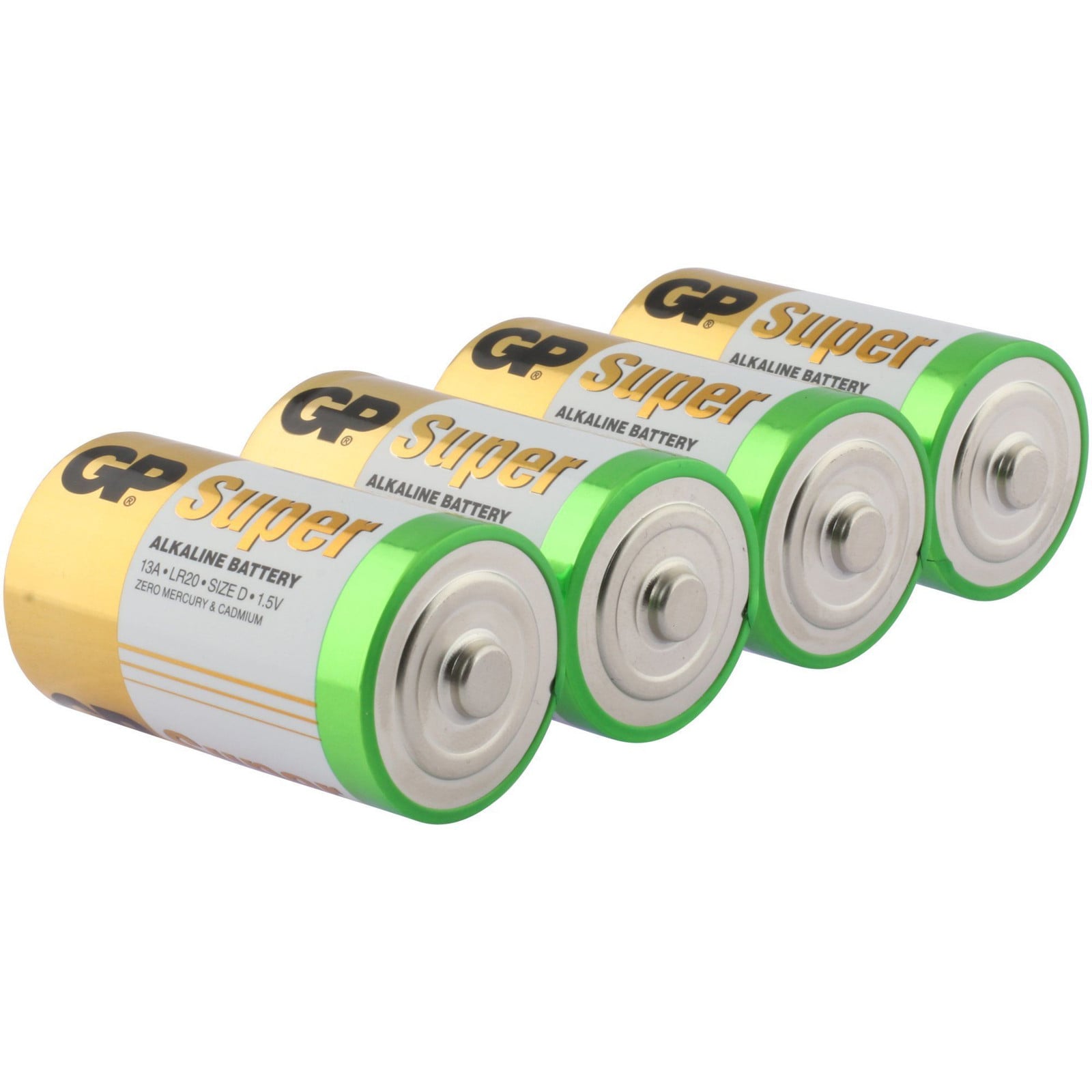 GP Alkaline Super D Mono batterij 1.5V set van 4