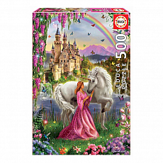 EDUCA Puzzle - Fee und Einhorn - 500 Teile 302834
