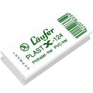 Läufer Radiergummi Plast X-124, für Blei- & Buntstifte, PVC-frei, aus Kunststoff