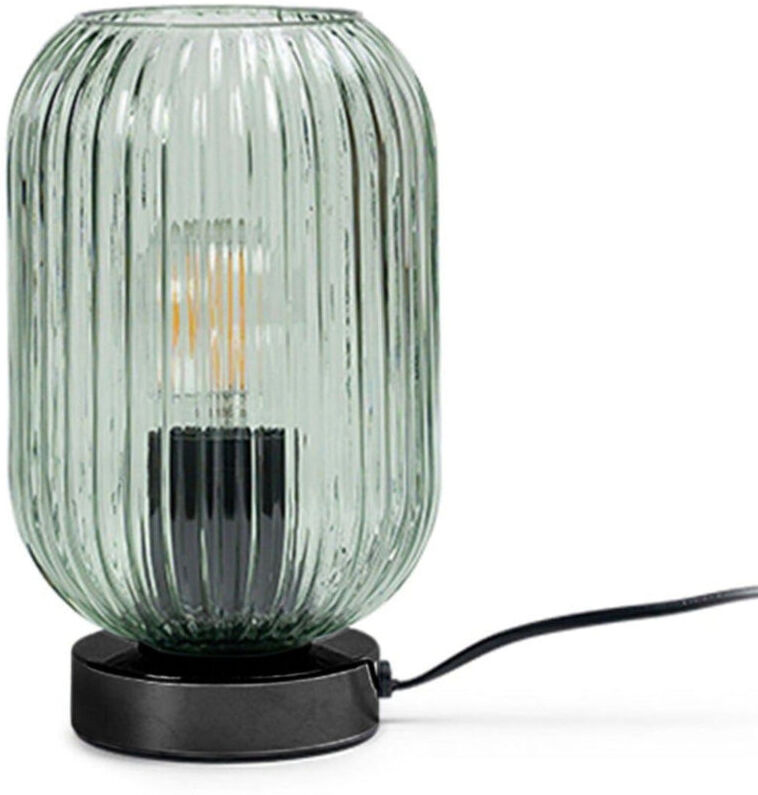 Fairmont Park Showstead Glass Standard Green/Black 20cm H X 14cm W X 14cm D