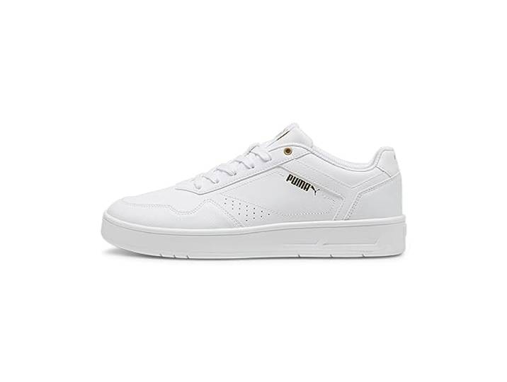 PUMA Unisex Court Classic Turnschuhe, Puma White Puma Gold, 42 EU