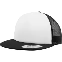 Flexfit Foam Trucker Cap with White Front, black/white/black