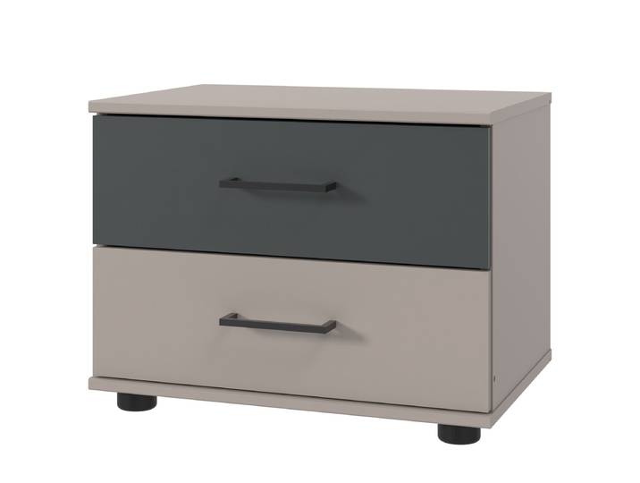 Nachtkommode Taiga 40cm Grau/Saharagrau/Graphit