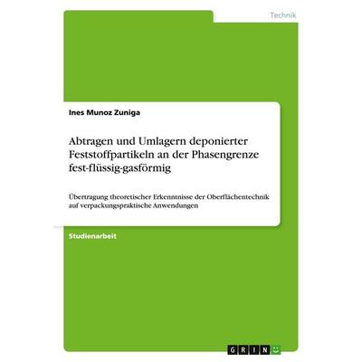 Abtragen und Umlagern deponierter Feststoffpartikeln an der Phasengrenze fest-flüssig-gasförmig, Taschenbuch von Ines Munoz Zuniga, GRIN,