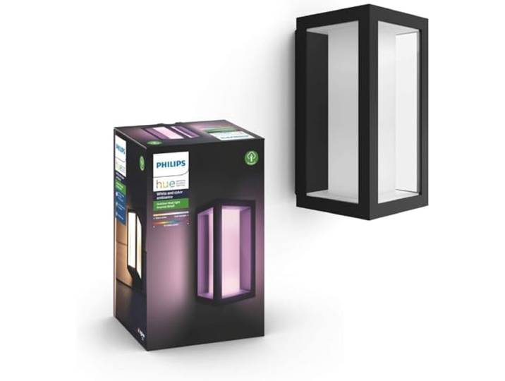Philips Hue Impress Außen-Wandleuchte, Gartenbeleuchtung, Schmal