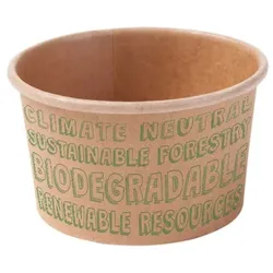 BIOZOYG 1000 Stück Einwegbecher 125 ml / 5 oz Eisbecher Speisebecher Pappbecher Bio-Becher aus Kraftkarton umweltfreundliche Snackbecher ungebleicht