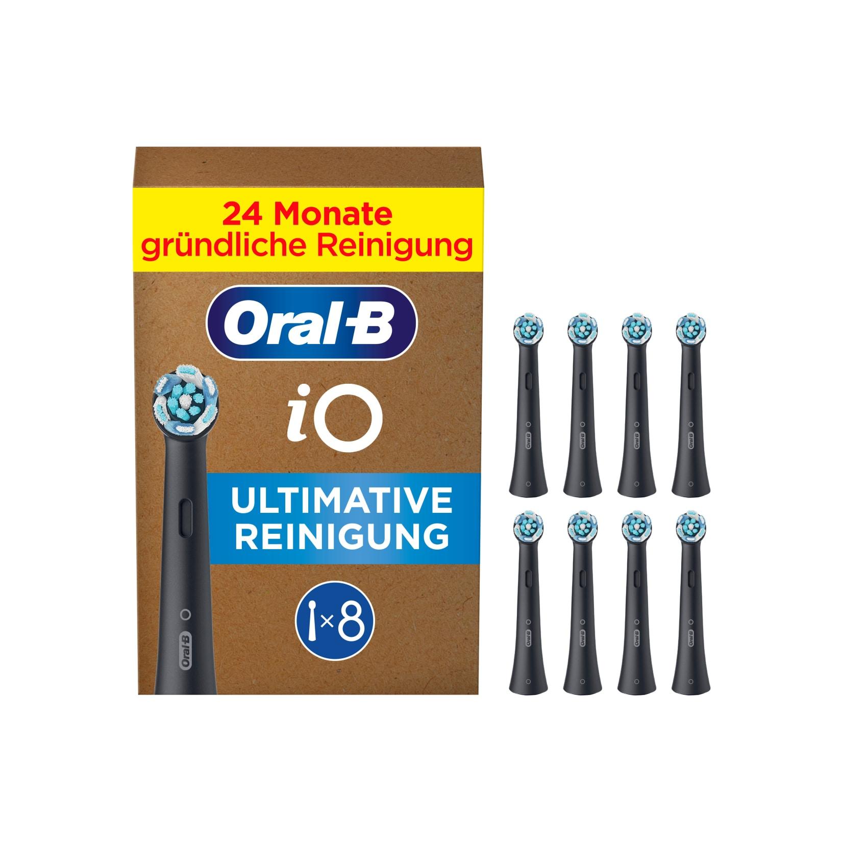Oral-B iO Black Ultimative Reinigung Aufsteckbürsten, 8 Stück
