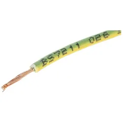 RS PRO, Kabelleitung, 2491B 0.75mm green/yellow LSHF wire (100 m)
