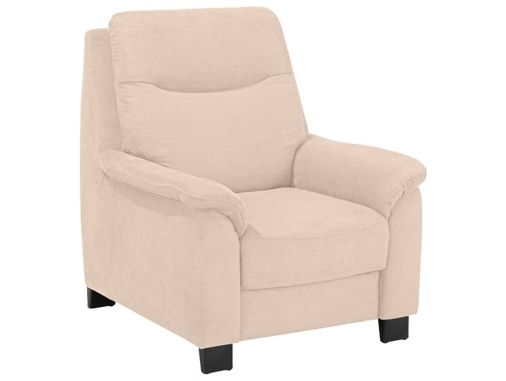 Sessel OTTO HOME Boccaccio , beige (creme), B:93cm H:104cm T:96cm, Struktur weich (90% Polyester / 10% Polyamid);Luxus-Microfaser (100% Polyester);Luxus-Microfaser Vintageoptik(100% Polyester), Sessel, Sessel, mit Federkern, incl. Kopfteilverstellung