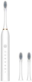 Perfect Picks Market Sonic Electric Toothbrush For Adults IPX7 Waterproof, DuPont Brush Head, USB Rechargeable, High Frequency Cleaning white