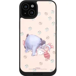 Nivocase Handyhülle für Apple iPhone 15 Plus Hülle NIVOpure Case Schwarz Disney Esel Winnie Puuh Ferkel (Apple iPhone 15 Plus), Smartphone Hülle, Schwarz