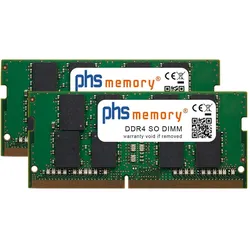 PHS-memory 64GB (2x32GB) Kit RAM Speicher für Dell Alienware 17 R3 i7-6700HQ DDR4 SO DIMM 2666MHz PC4-2666V-S (Dell Alienware 17 R3 i7-6700HQ, 2 x 32GB), RAM Modellspezifisch