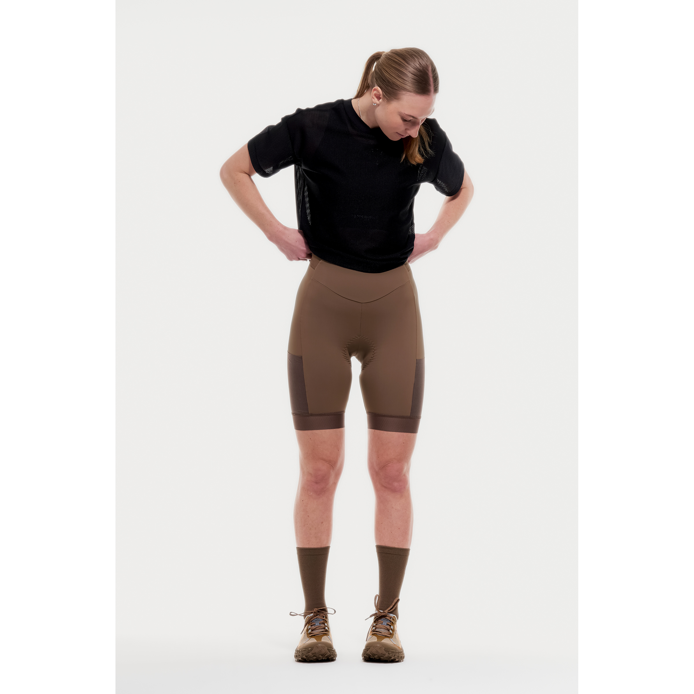 Peppermint Signature Cargo Radhose kurz Damen Fahrradhose braun Größe S Gravel Schnell trocknend