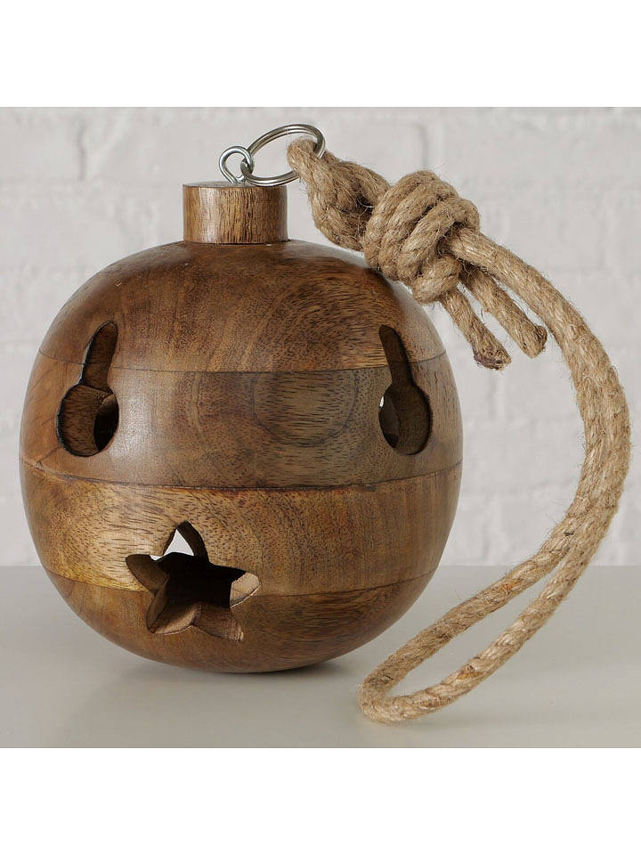 Boltze Dekoanhänger "Mirano" in Braun - (H)17 x Ø 15,5 cm - onesize