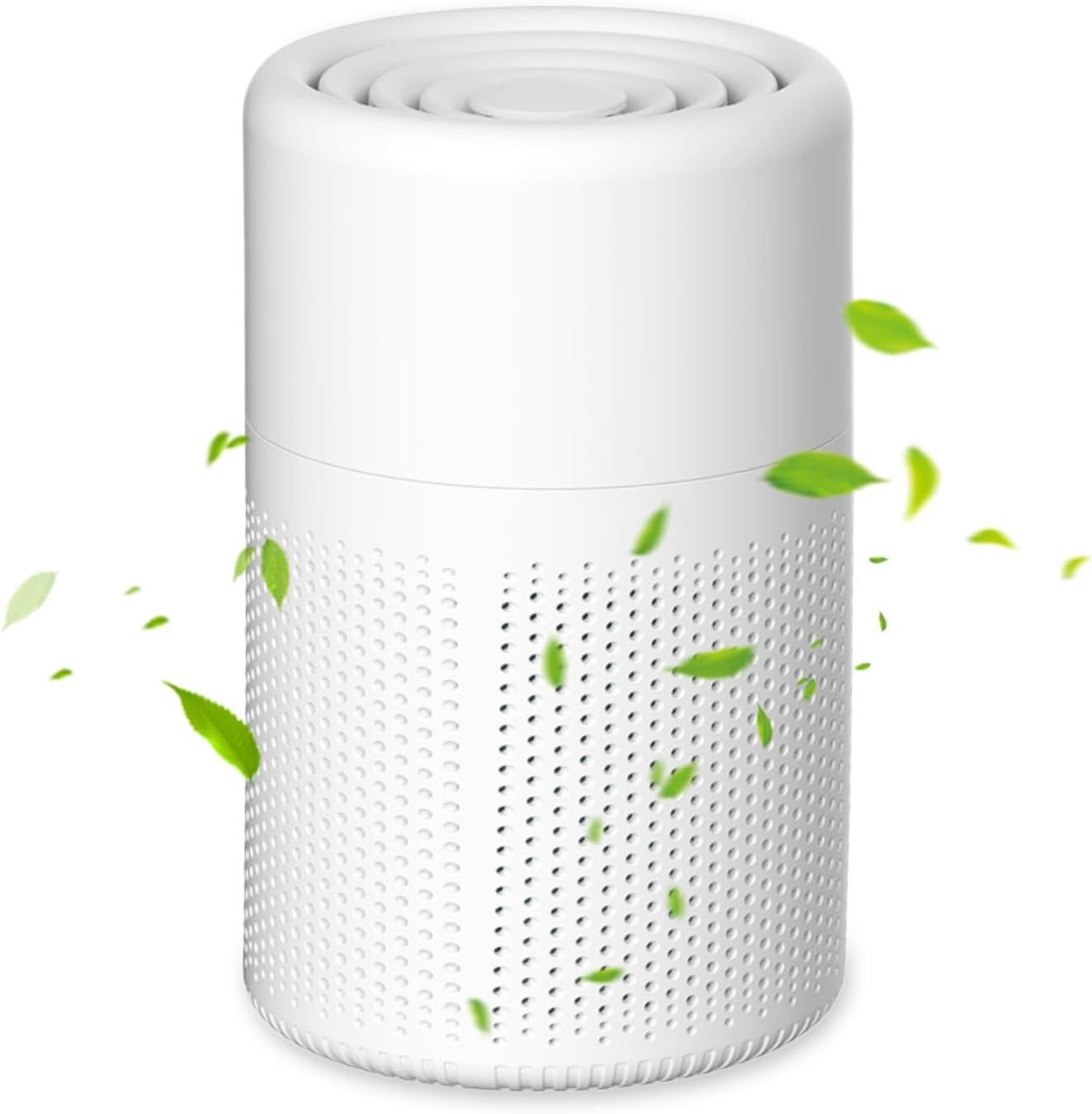 Selius Draagbare Luchtreiniger - Wit - H13 HEPA-filter - USB Voeding