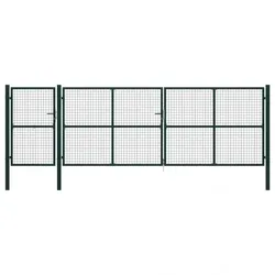 vidaXL Gartentor Stahl : Farbe - Grün, Größe - 500 x 150 cm