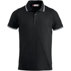 CLIQUE Amarillo Piqué Poloshirt Herren 9900 - schwarz/weiß XS