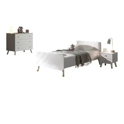 KINDERZIMMER komplett Set 3-tlg. Kamillah 3 Kommode Bett Nachtkommode
